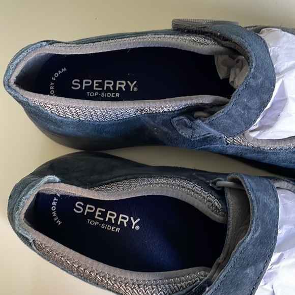 Dansko memory foam, blue sperry top slider shoes.Velcro strap size 39 (8) - Picture 3 of 8